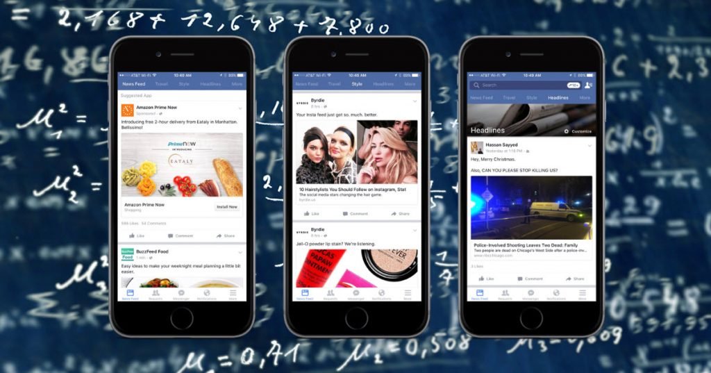 algoritmo e inserzioni facebook